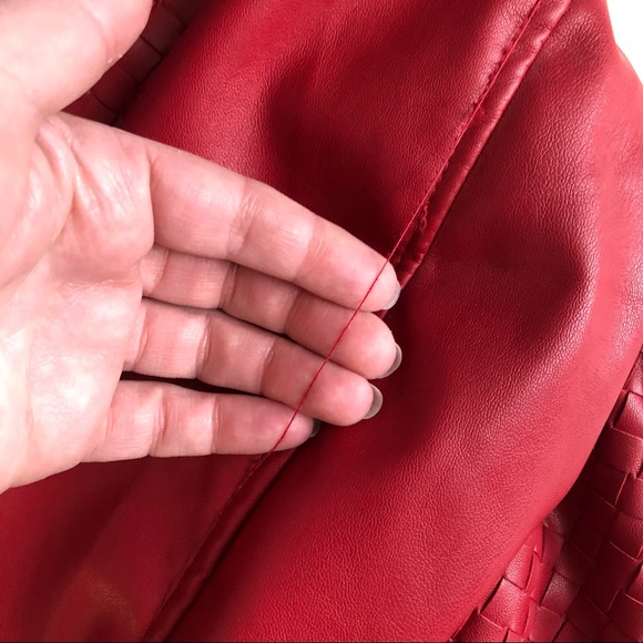 Colleen Lopez Faux Leather Woven Jacket - Picture 13 of 14